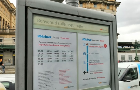 Расписание автобусов в аэропорт Генуи
