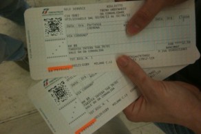 Железнодорожные билеты, фото, Италия