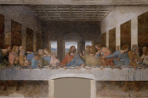 Фреска Леонардо да Винчи Тайная Вечеря