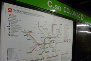 Карта Миланского метро, фото, Милан, Италия