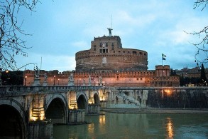 Замок Святого Ангела, фото, Мост Святого Ангела, Рим, Италия