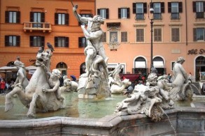 Рим в мае, фото, фонтан Нептуна, Рим, Италия