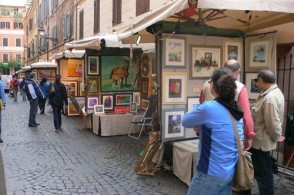 Рим в октябре, фото, выставка «100 художников», Виа Маргутта, Италия