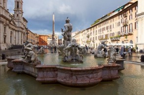Рим в ноябре, фото, Римские фонтаны, фонтан Мавра, Рим, Италия