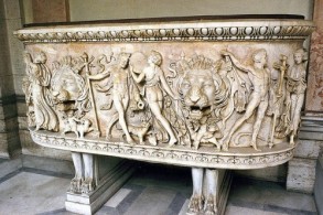 Музеи Ватикана, фото, Музей Пио-Клементино, античный саркофаг, Ватикан, Рим, Италия