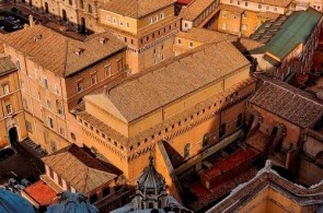 Сикстинская капелла в Ватикане, фото, вид сверху, Ватикан, Рим, Италия